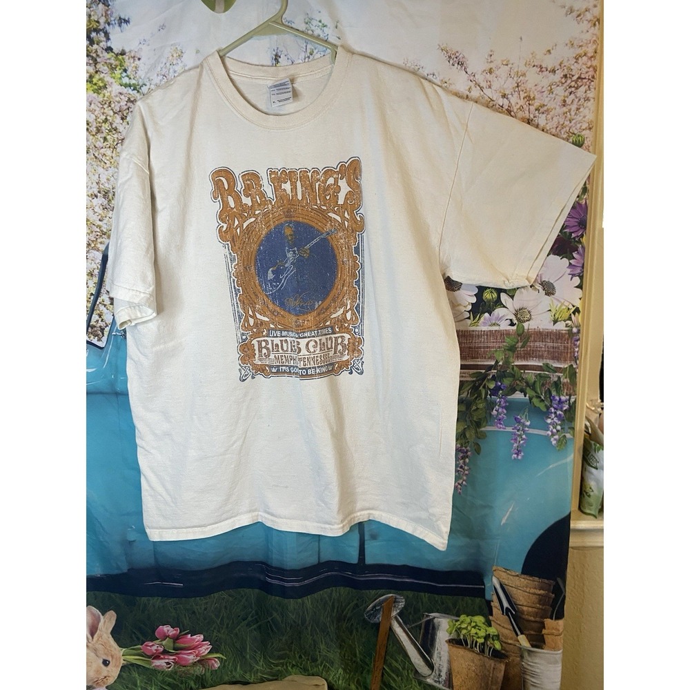 B.B. King T-shirt XL Cream Memphis Tennessee Graphics Tour